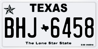 TX license plate BHJ6458