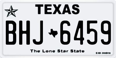 TX license plate BHJ6459