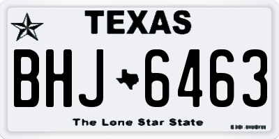 TX license plate BHJ6463