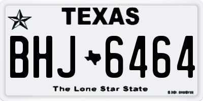 TX license plate BHJ6464