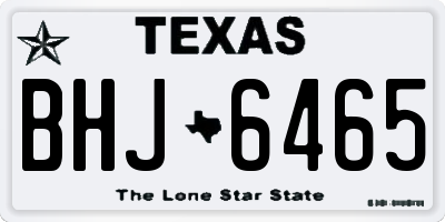 TX license plate BHJ6465