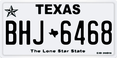 TX license plate BHJ6468