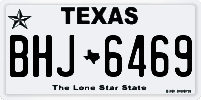 TX license plate BHJ6469