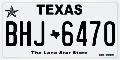 TX license plate BHJ6470