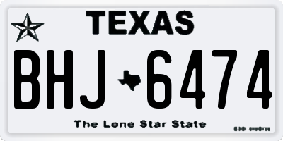 TX license plate BHJ6474
