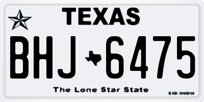 TX license plate BHJ6475