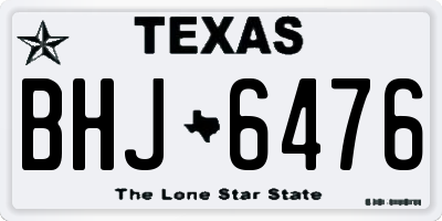 TX license plate BHJ6476