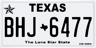 TX license plate BHJ6477
