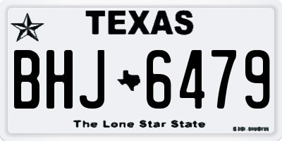 TX license plate BHJ6479