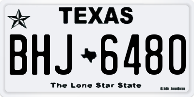 TX license plate BHJ6480