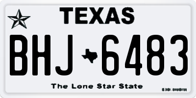 TX license plate BHJ6483