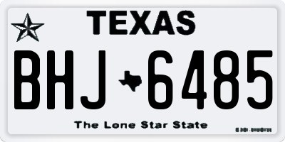 TX license plate BHJ6485