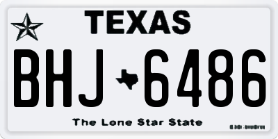 TX license plate BHJ6486
