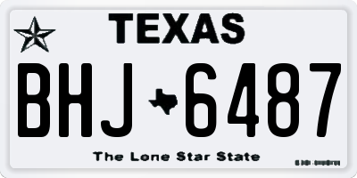 TX license plate BHJ6487
