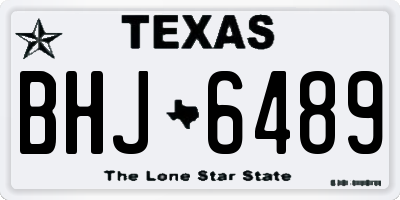 TX license plate BHJ6489