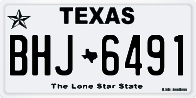 TX license plate BHJ6491