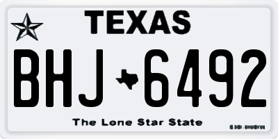 TX license plate BHJ6492