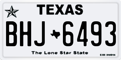TX license plate BHJ6493