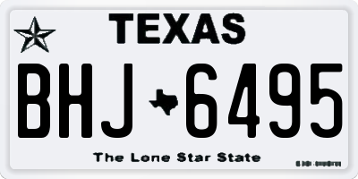 TX license plate BHJ6495