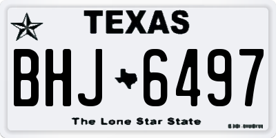 TX license plate BHJ6497