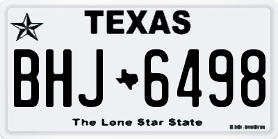 TX license plate BHJ6498