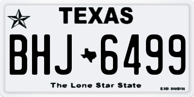 TX license plate BHJ6499