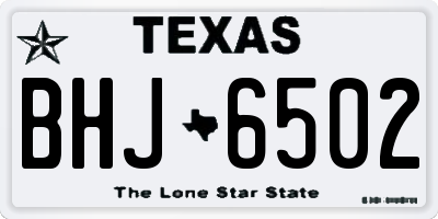 TX license plate BHJ6502