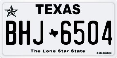 TX license plate BHJ6504