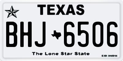 TX license plate BHJ6506