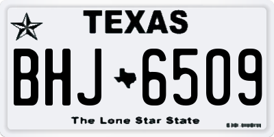 TX license plate BHJ6509