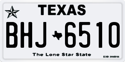 TX license plate BHJ6510
