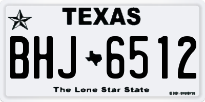 TX license plate BHJ6512