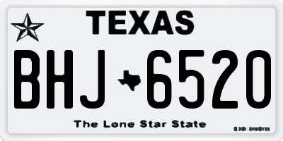 TX license plate BHJ6520