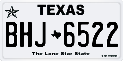 TX license plate BHJ6522
