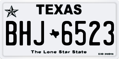 TX license plate BHJ6523