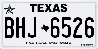 TX license plate BHJ6526