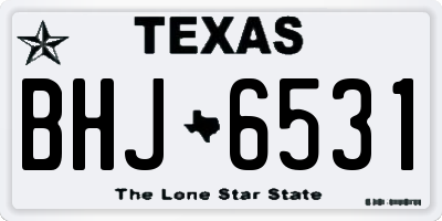 TX license plate BHJ6531