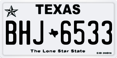 TX license plate BHJ6533