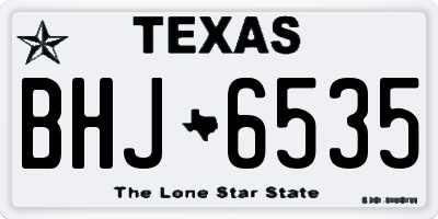 TX license plate BHJ6535