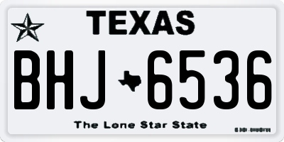TX license plate BHJ6536
