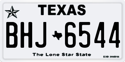 TX license plate BHJ6544