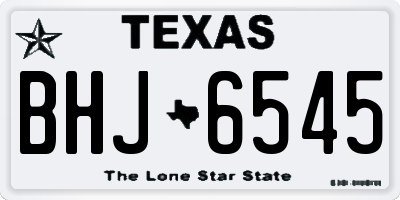 TX license plate BHJ6545