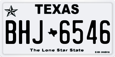 TX license plate BHJ6546