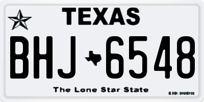 TX license plate BHJ6548