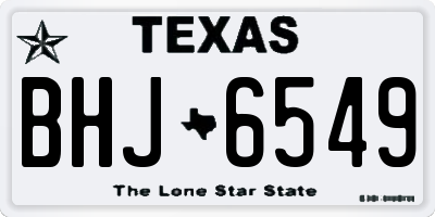 TX license plate BHJ6549
