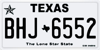 TX license plate BHJ6552