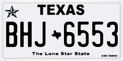 TX license plate BHJ6553