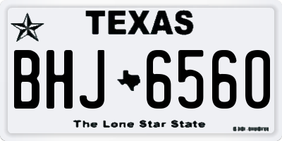 TX license plate BHJ6560