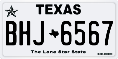 TX license plate BHJ6567