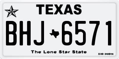 TX license plate BHJ6571